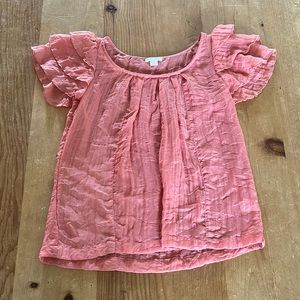 🍋 top with flutter sleeves